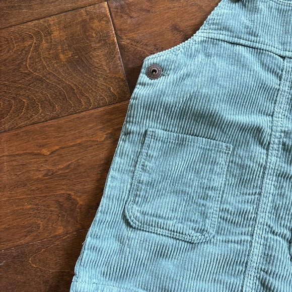 Oshkosh B'gosh Girls 2T Skirtall Overall Dress Corduroy Olive Green NEW - Picture 3 of 7
